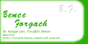 bence forgach business card